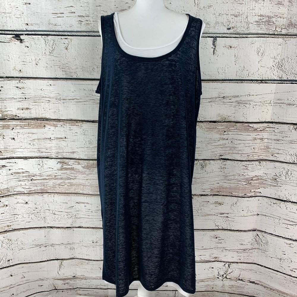 Jones New York Dress Blue White Sleeveless 3X NWOT